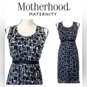 MOTHERHOOD MATERNITY Women’s Sleeveless Dress Multicolor Elastic Waist Size Med